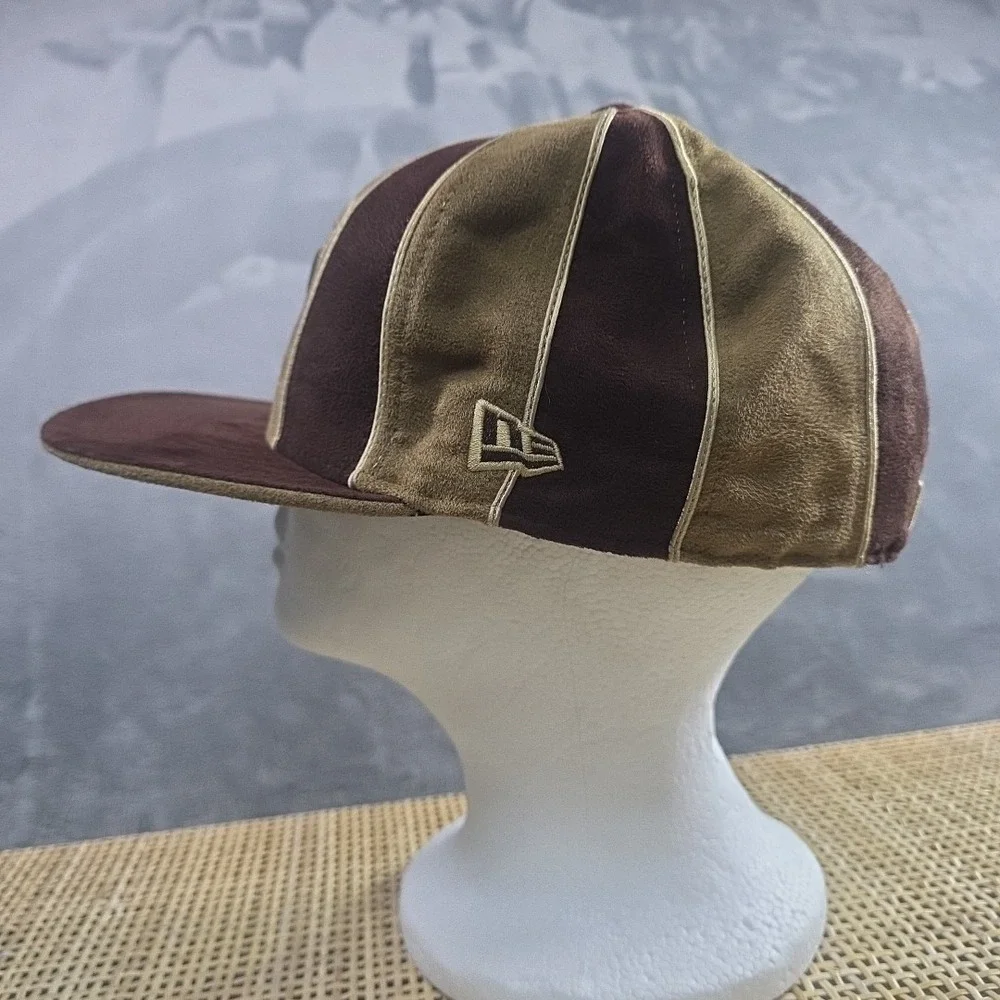 New Era 59fifty 7 5/8 Cleveland Indians Chief Wahoo 2 Tone Brown Velvet Y2K 90's